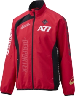 【ASICS/アシックス】 A77 フリークロスジャケット トラックレッドxブラック ユニセックス アシックス